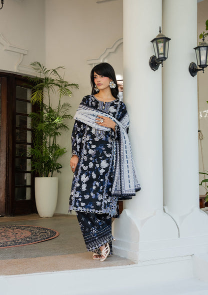Embroidered Black Lawn Pakistani Suit Online in Dubai DXB UAE Abudhabi Meena Bazaar