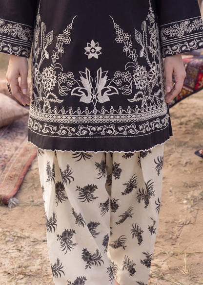 Embroidered Black Lawn Salwar Kameez Online in Dubai DXB UAE Abudhabi Meena Bazaar