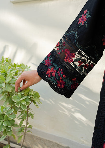 Embroidered Black Lawn Salwar Suit Online in Dubai UAE Abudhabi Ajman Sharjah
