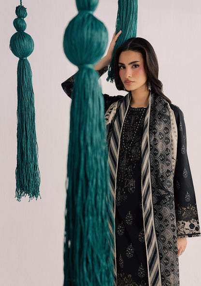 Embroidered Black Lawn Summer Suit Online in UK USA Canada