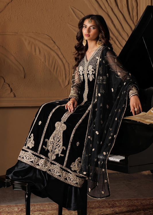 Embroidered Black Sharara Suit for Women Online in UK USA Canada
