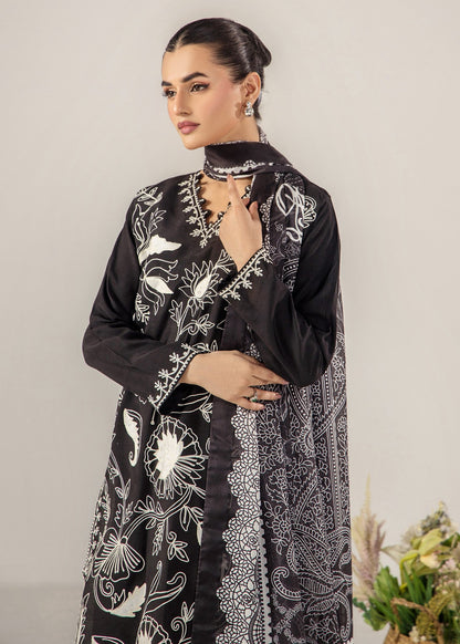 Embroidered Black Slub Lawn Pakistani Suit Online in Dubai DXB UAE Abudhabi Meena Bazaar