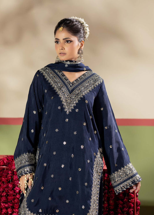 Embroidered Blue Farshi Shalwar Partywear Online in Dubai UAE Abudhabi Ajman Sharjah