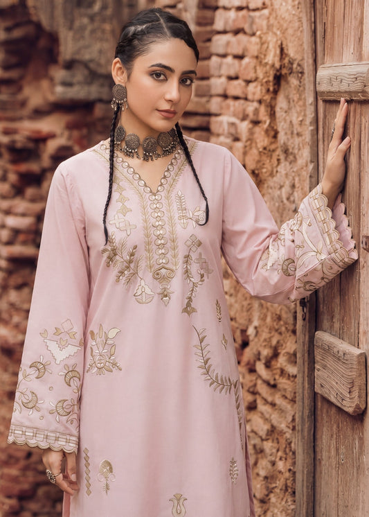 Embroidered Blush Pink Lawn Suit for Women Online in Dubai DXB UAE Abudhabi Meena Bazaar