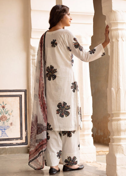 Embroidered Chalk Lawn Pakistani Suit Online in KSA Riyadh Saudi Arabia Oman Bahrain Qatar