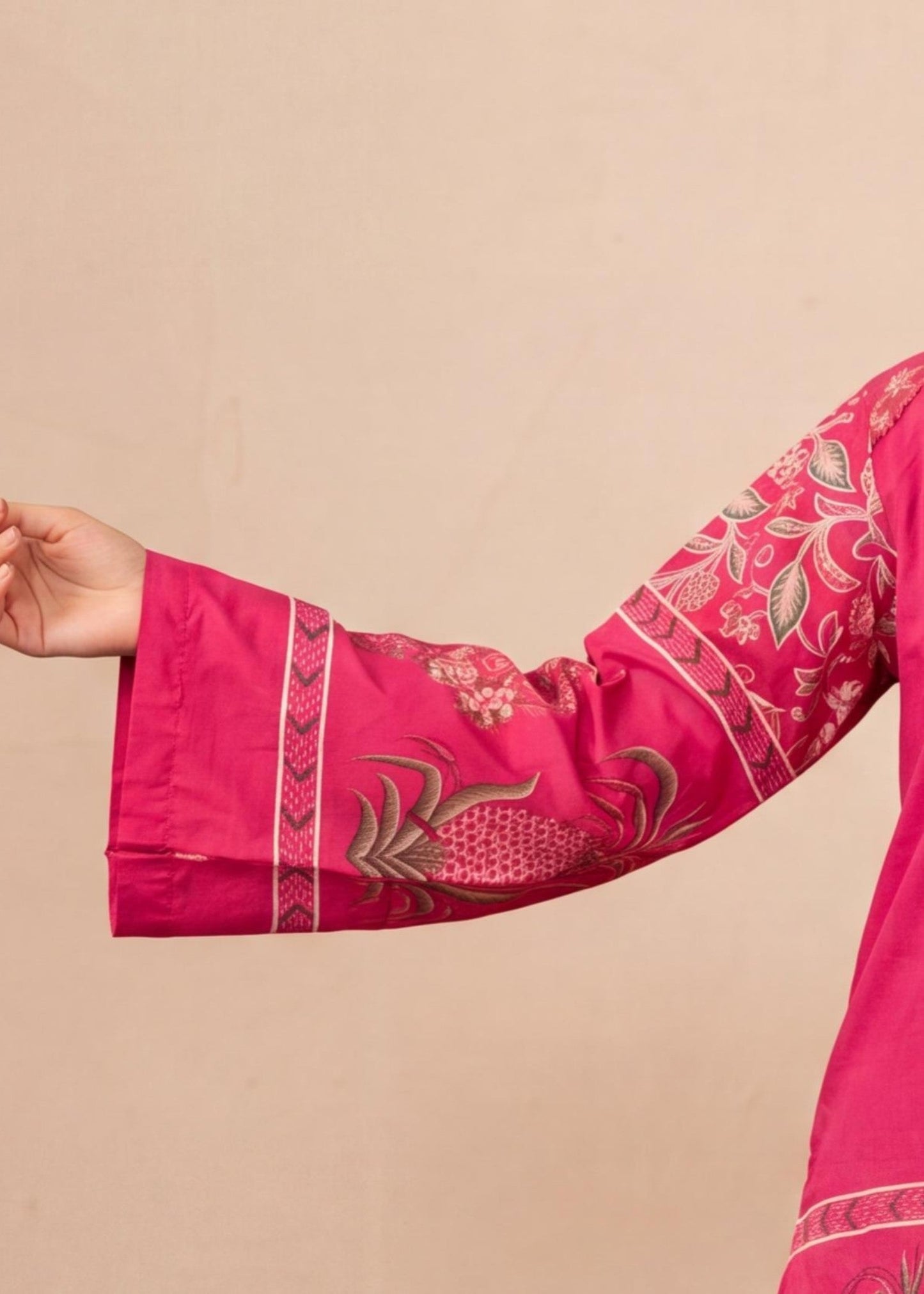 Embroidered Cherry Red Lawn Kurta Pajama Online in Sri Lanka India Australia