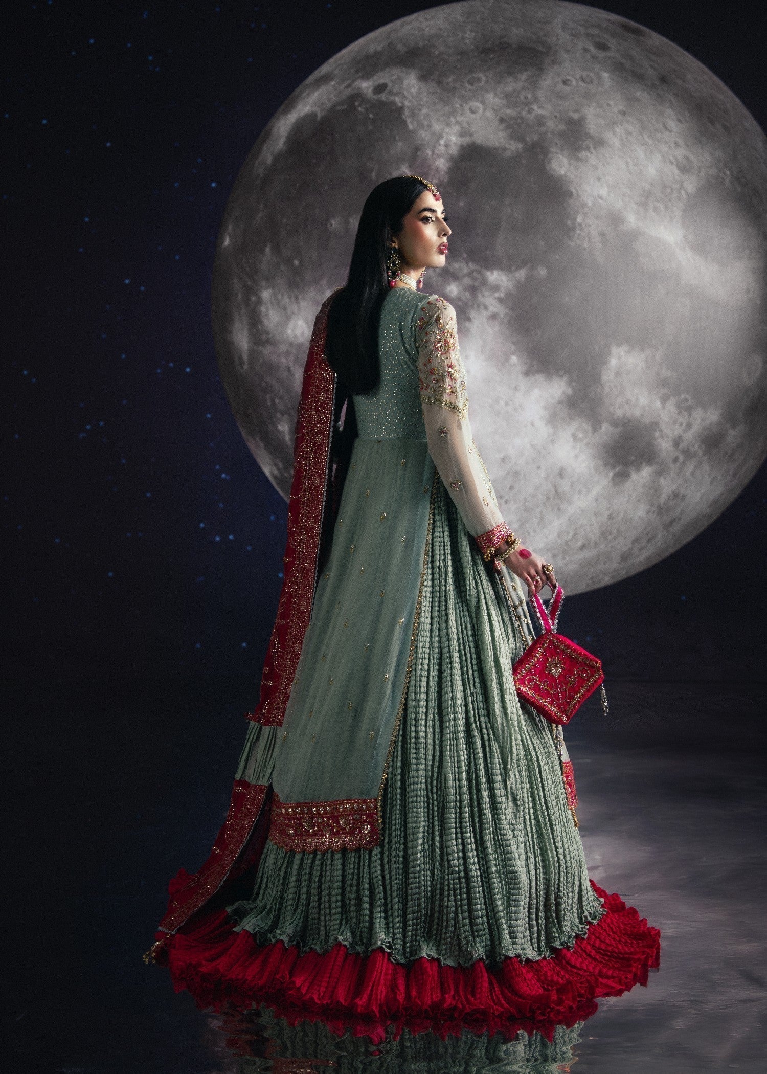 Embroidered Chiffon Anarkali Maxi for Women Online in Dubai UAE Abudhabi Ajman Sharjah