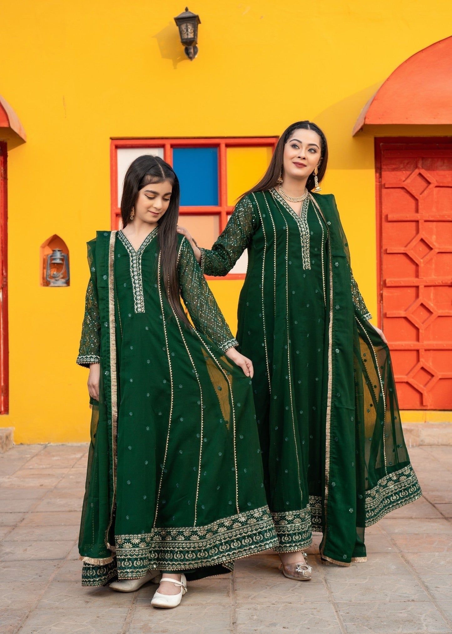 Embroidered Chiffon Festive Wear Suit Online in UK USA Canada