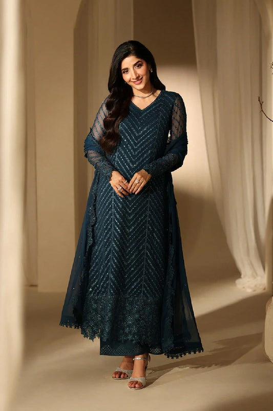 Embroidered Chiffon Front Unstitched Suit Online in Dubai UAE Abudhabi Ajman Sharjah