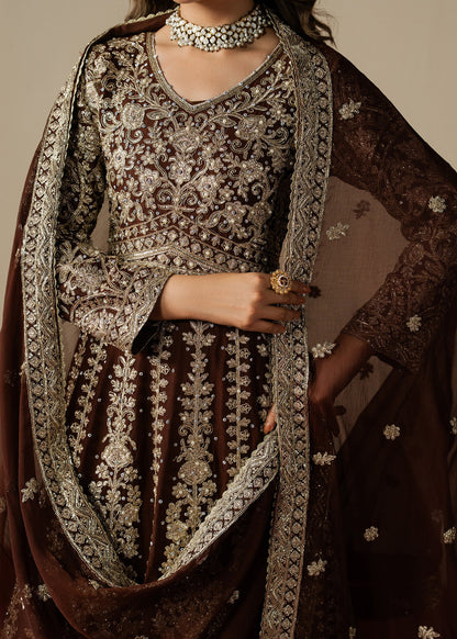 Embroidered Chiffon Maxi Dress for Wedding Online in Dubai DXB UAE Abudhabi Meena Bazaar