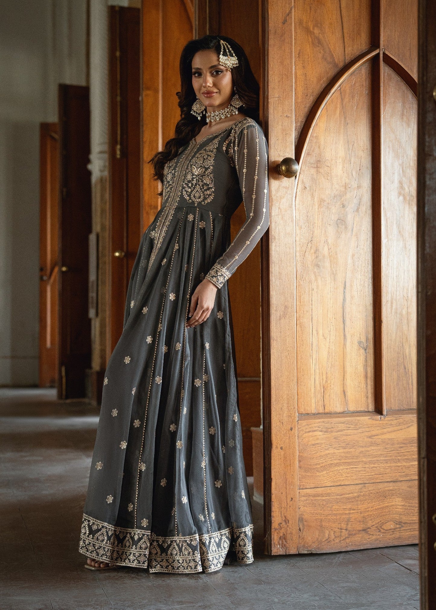 Embroidered Chiffon Pishwas for Women Online in Sri Lanka India Australia