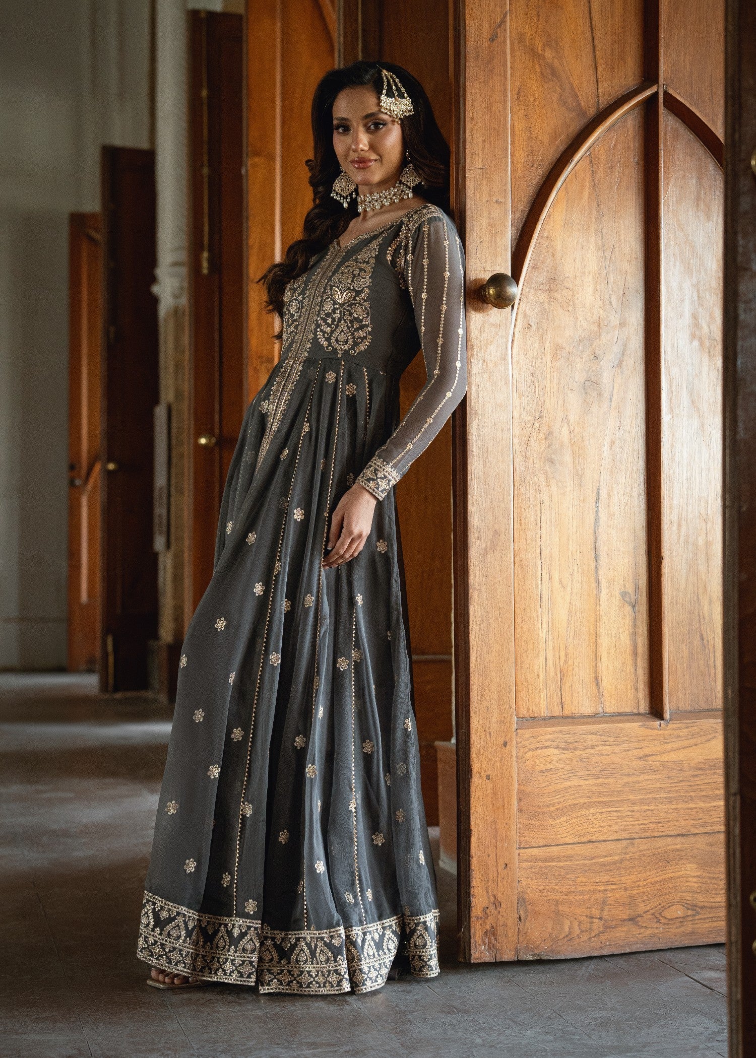 Embroidered Chiffon Pishwas for Women Online in Sri Lanka India Australia