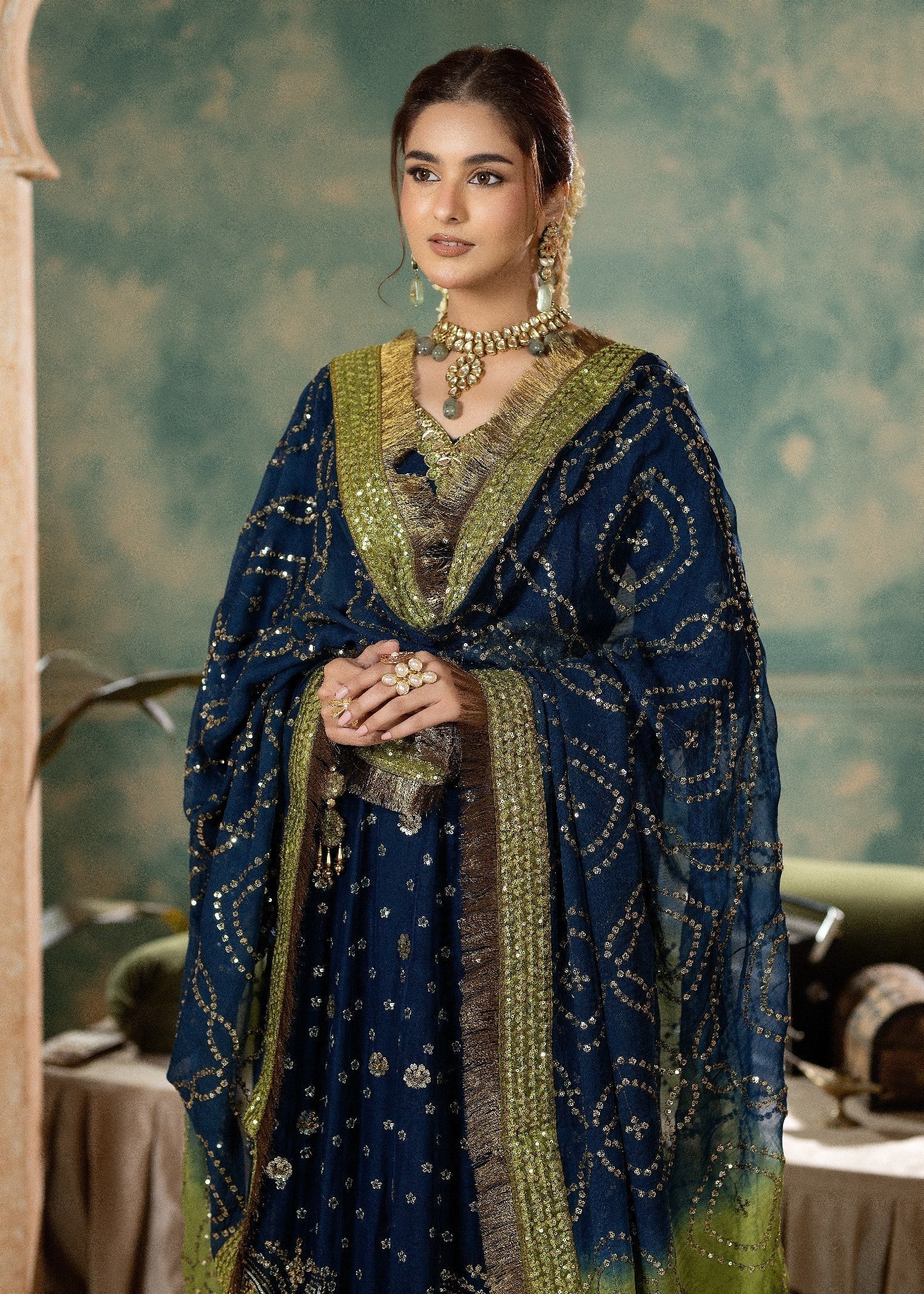 Embroidered Chiffon Wedding Guest Suit Online in Sri Lanka India Australia