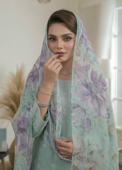 Embroidered Cotton Farshi Shalwar Suit Online in Dubai DXB UAE Abudhabi Meena Bazaar