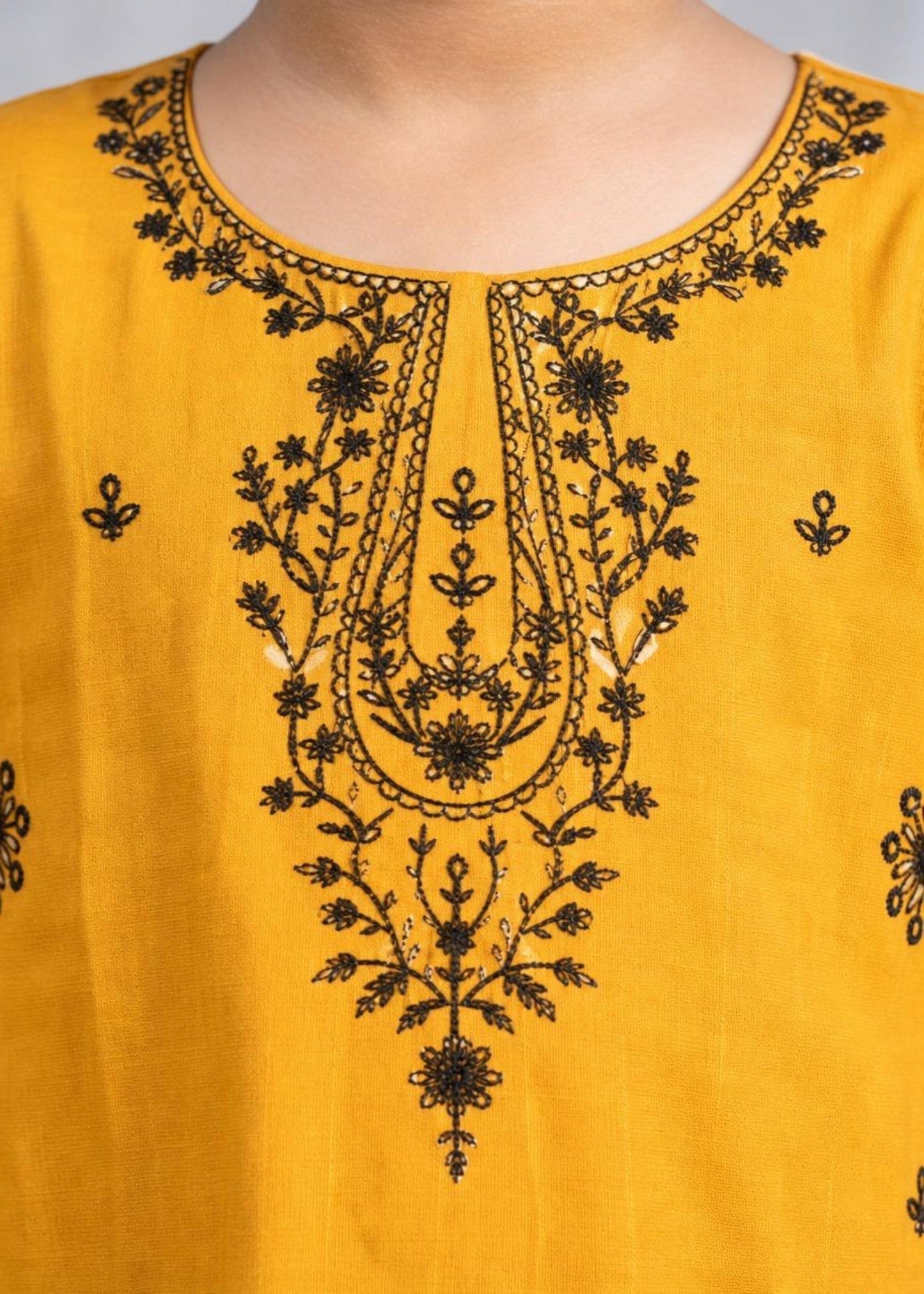 Embroidered Cotton Jacquard Kurta Set for Girls Online in UK USA Canada
