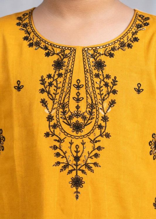 Embroidered Cotton Jacquard Kurta Set for Girls Online in UK USA Canada