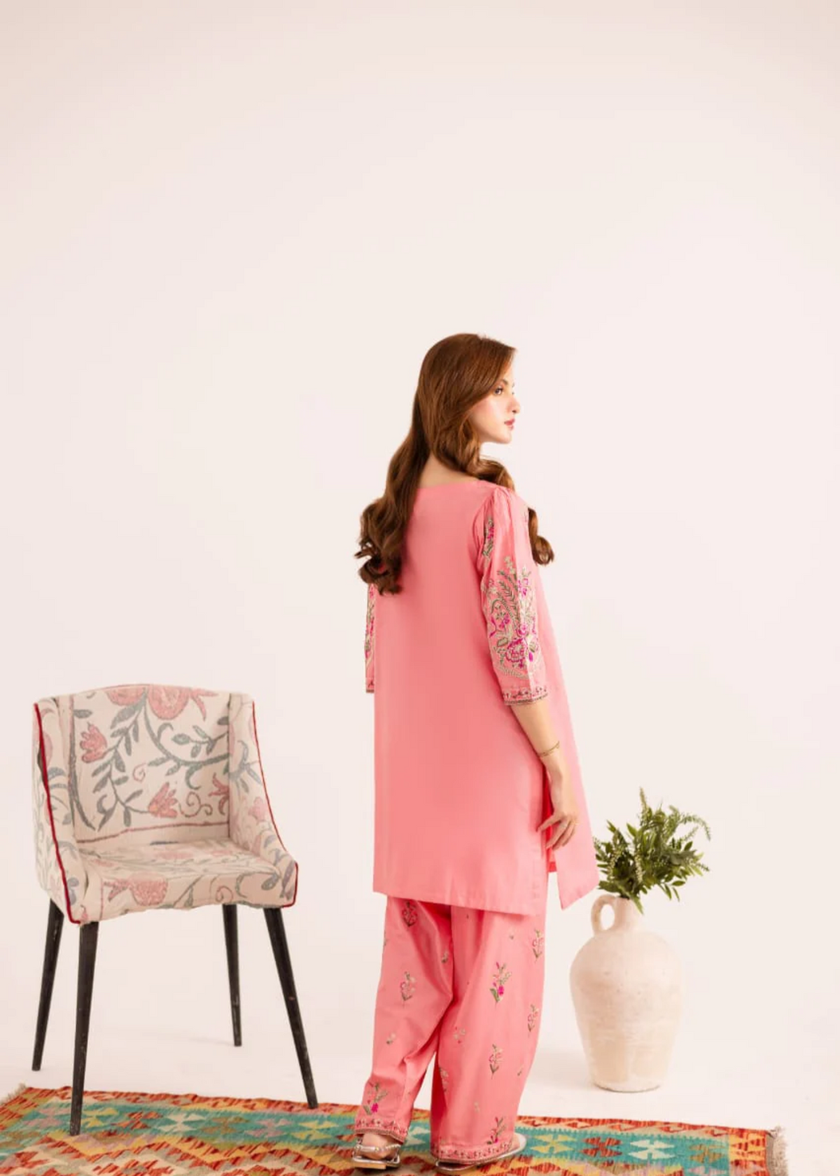 Embroidered Cotton Kurta Set for Summer Online in Dubai DXB UAE Abudhabi Meena Bazaar