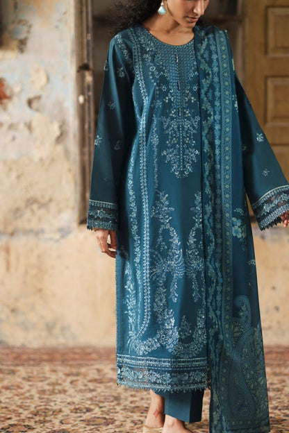 Embroidered Cotton Lawn Pakistani Suit Online in Dubai UAE Abudhabi Ajman Sharjah