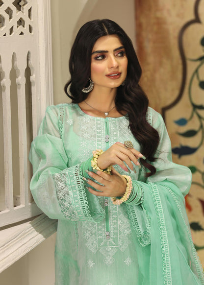 Embroidered Cotton Mint Green Pakistani Suit Online in Dubai DXB UAE Abudhabi Meena Bazaar