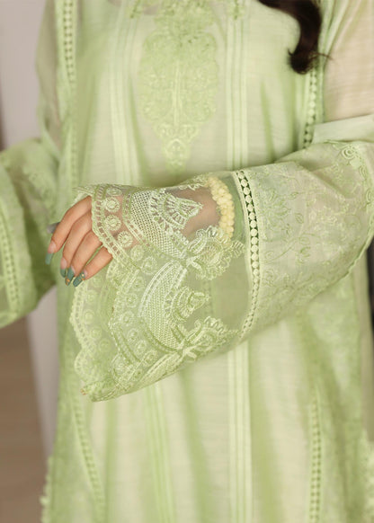 Embroidered Cotton Pistachio Green Pakistani Outfit Online in Dubai UAE Abudhabi Ajman Sharjah