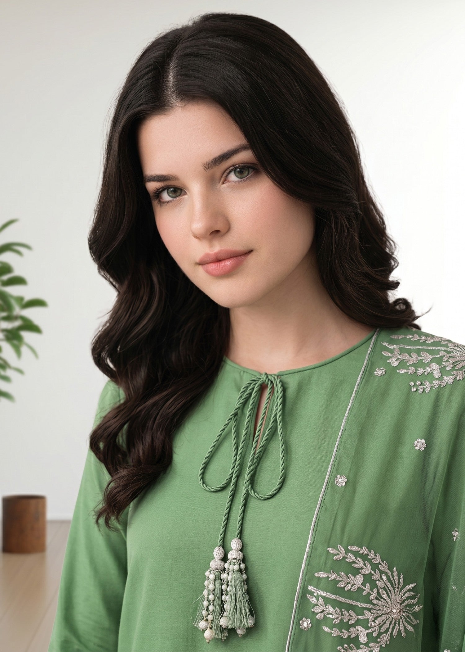 Embroidered Cotton Salwar Kameez Jade Green Online in Dubai UAE Abudhabi Ajman Sharjah