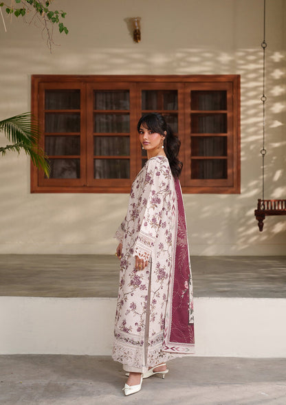Embroidered Cream Lawn Pakistani Suit Online in Dubai DXB UAE Abudhabi Meena Bazaar