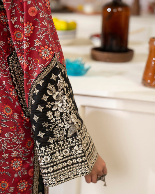 Embroidered Crimson Lawn Readymade Suit Online in UK USA Canada