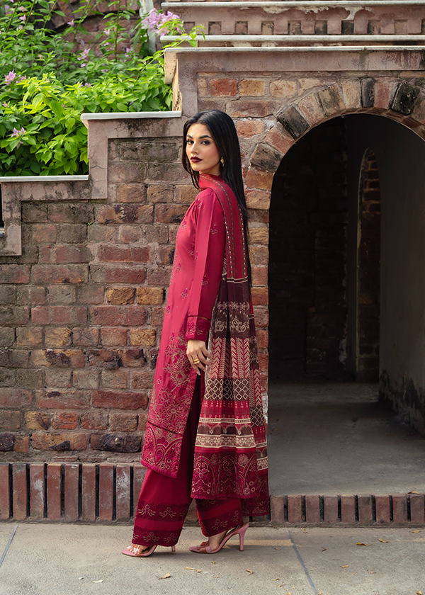 Embroidered Crimson Lawn Straight Kurta Suit Online in Dubai DXB UAE Abudhabi Meena Bazaar