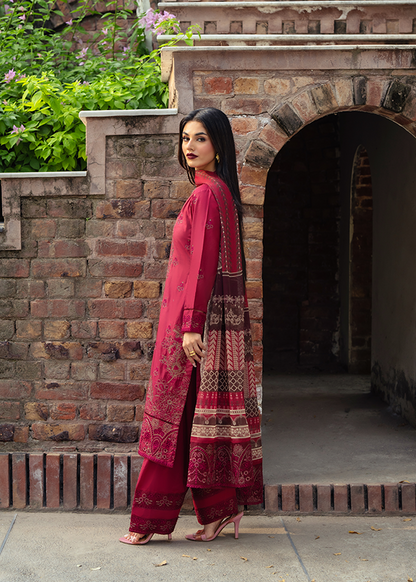 Embroidered Crimson Lawn Straight Kurta Suit Online in Dubai DXB UAE Abudhabi Meena Bazaar