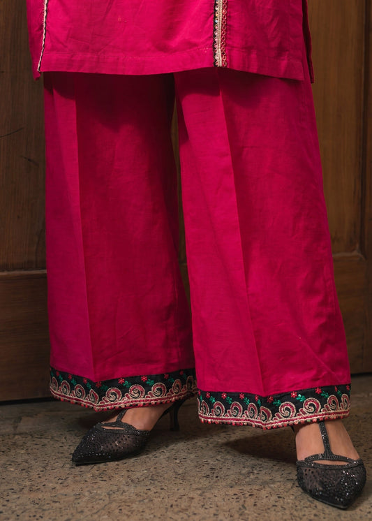 Embroidered Deep Pink Pakistani Suit Online in Dubai DXB UAE Abudhabi Meena Bazaar