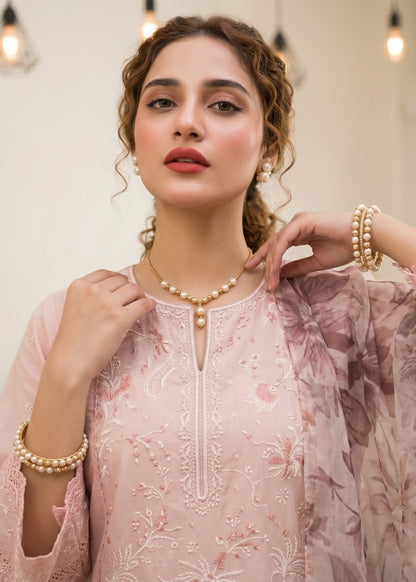 Embroidered Farshi Shalwar Pink Cotton Online in Sri Lanka India Australia