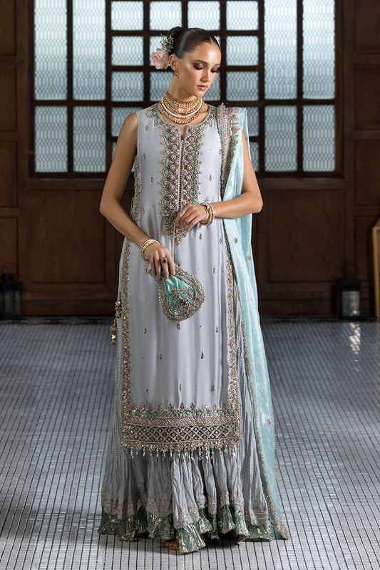 Embroidered Gloss Silk Pakistani Wedding Sharara Online in Dubai DXB UAE Abudhabi Meena Bazaar