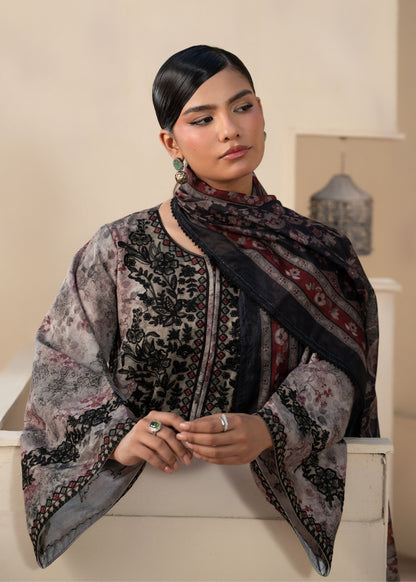 Embroidered Grey Khaddar Pakistani Clothes Online in Dubai DXB UAE Abudhabi Meena Bazaar