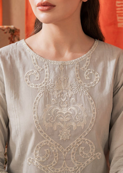 Embroidered Ivory Lawn Salwar Kameez Online in KSA Riyadh Saudi Arabia Oman Bahrain Qatar