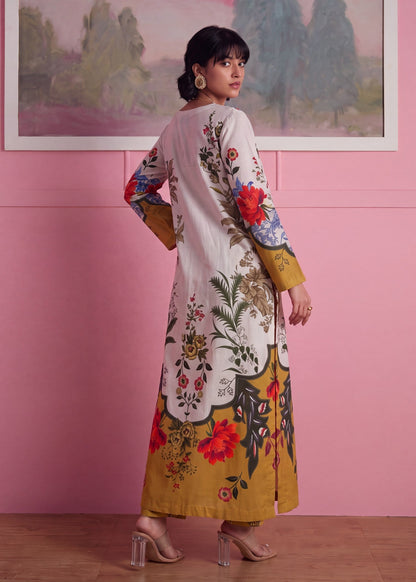 Embroidered Ivory Lawn Shalwar Kameez Online in KSA Riyadh Saudi Arabia Oman Bahrain Qatar