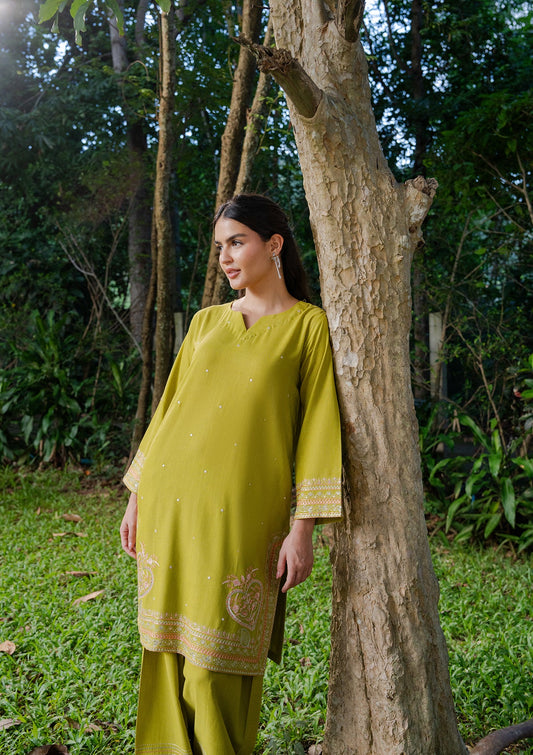 Embroidered Khaddar 2 Piece Kurta Set Online in Dubai DXB UAE Abudhabi Meena Bazaar