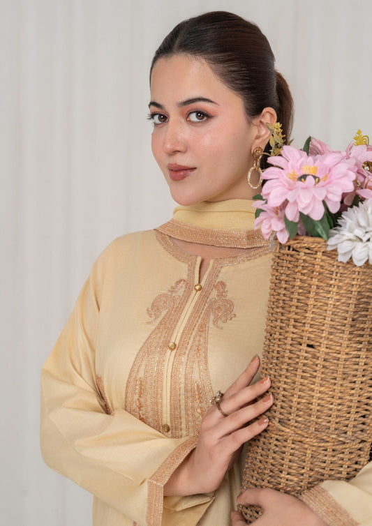 Embroidered Khaki Brown Sharara Suit Online in Dubai DXB UAE Abudhabi Meena Bazaar