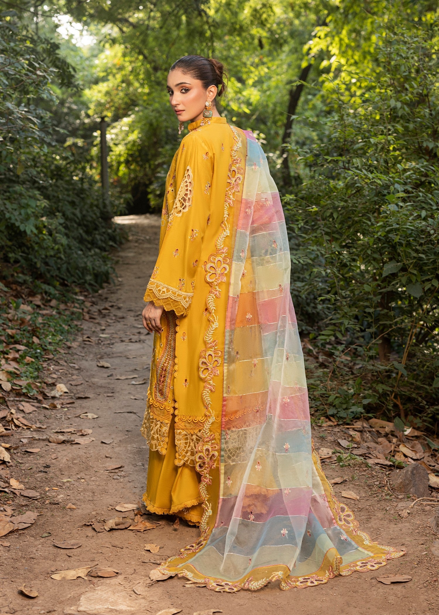 Embroidered Lawn 3 Piece Festive Wear Suit Online in Sri Lanka India Australia