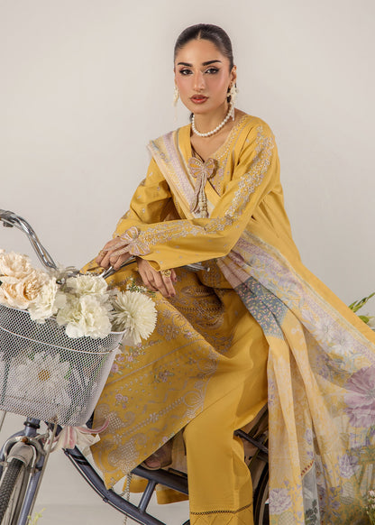 Embroidered Lawn A-Line Kurta Set Online in Dubai DXB UAE Abudhabi Meena Bazaar
