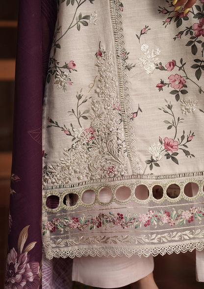 Embroidered Lawn Alabaster 3 Piece Suit Online in Sri Lanka India Australia