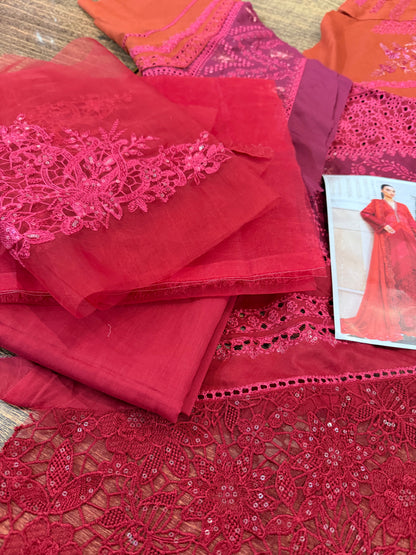 Embroidered Lawn Front Yoke Suit Online in UK USA Canada