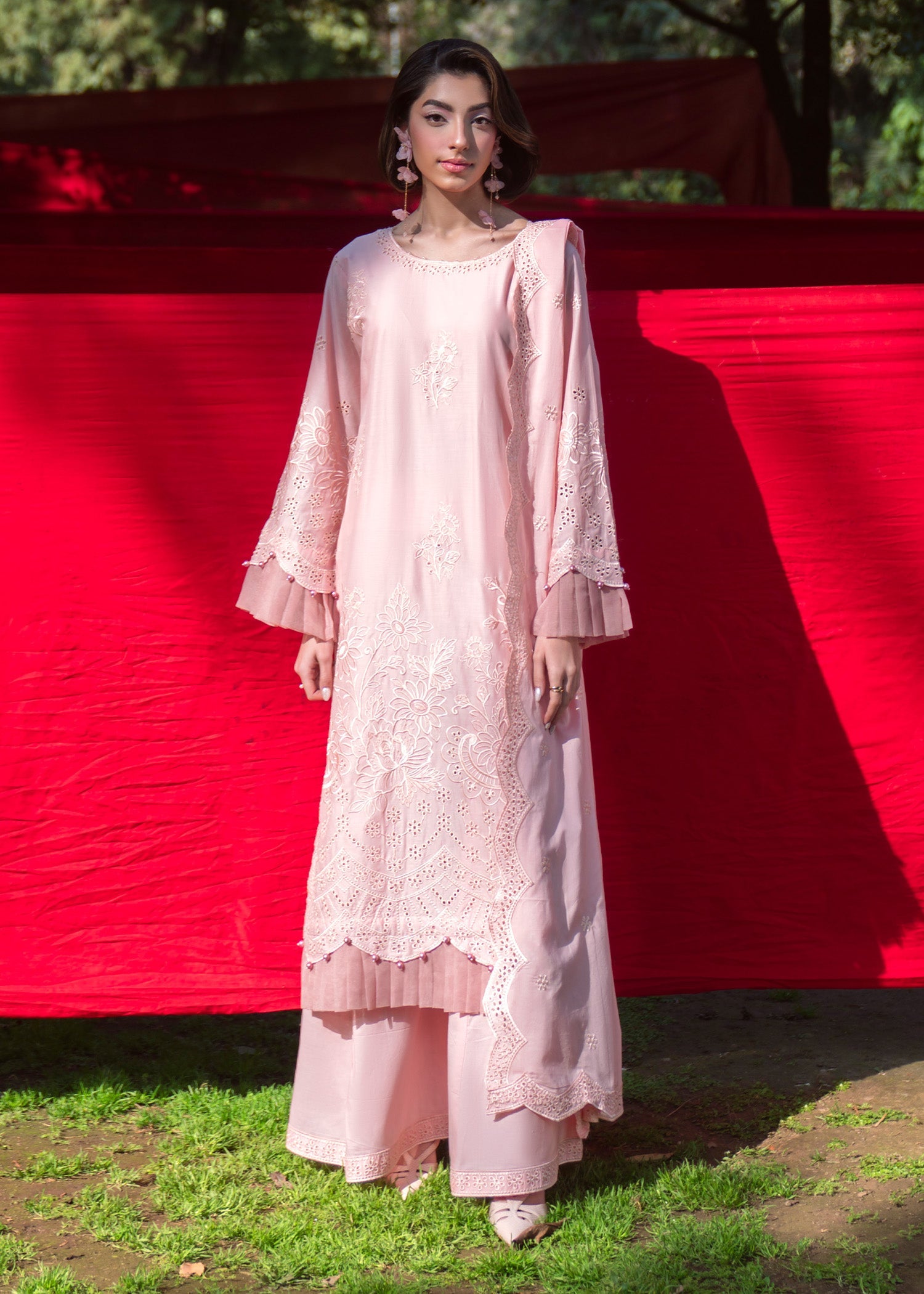 Embroidered Lawn Kurta Dupatta Set Online in Dubai UAE Abudhabi Ajman Sharjah