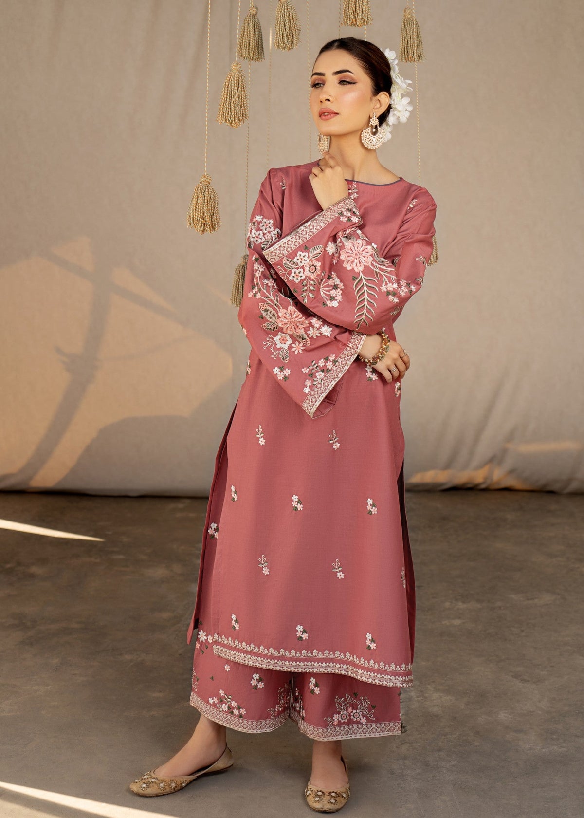 Embroidered Lawn Kurta Set Online in Dubai DXB UAE Abudhabi Meena Bazaar