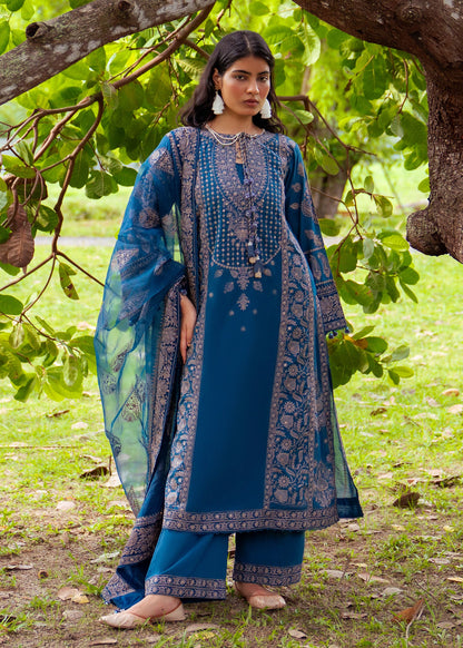 Embroidered Lawn Party Wear Suit Online in Dubai DXB UAE Abudhabi Meena Bazaar