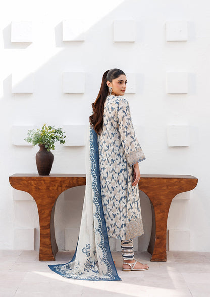 Embroidered Lawn Sky Blue Suit Online in Sri Lanka India Australia