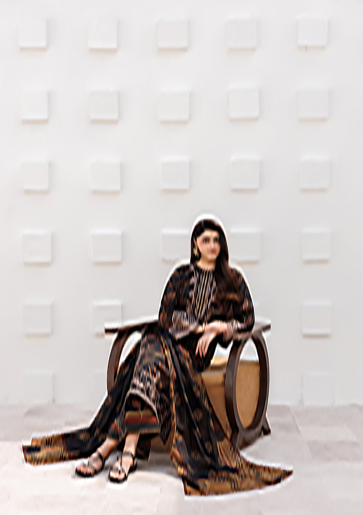 Embroidered Lawn Suit Jet Black Online in Dubai UAE Abudhabi Ajman Sharjah