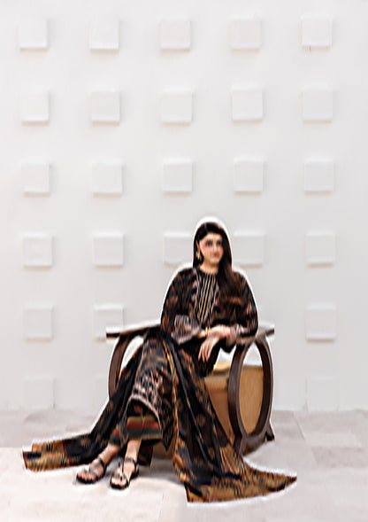 Embroidered Lawn Suit Jet Black Online in Dubai UAE Abudhabi Ajman Sharjah