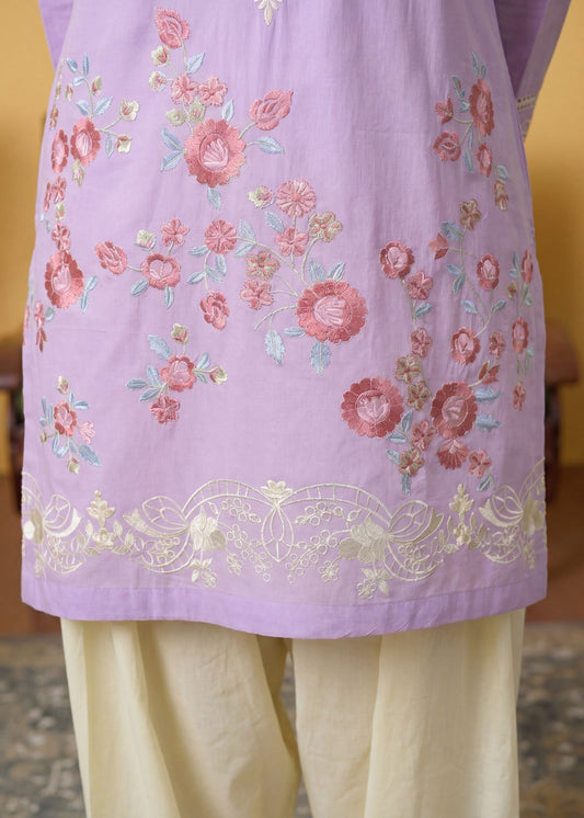 Embroidered Lawn Suit Lavender Mist Online in Sri Lanka India Australia