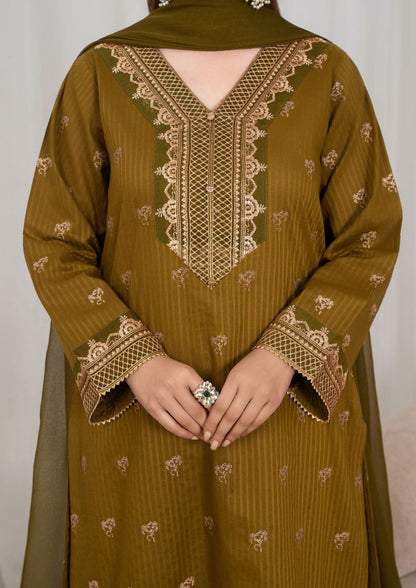 Embroidered Lawn Suit with Chiffon Dupatta Online in Dubai DXB UAE Abudhabi Meena Bazaar