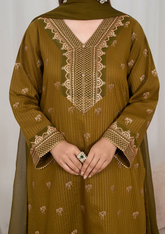 Embroidered Lawn Suit with Chiffon Dupatta Online in Dubai DXB UAE Abudhabi Meena Bazaar